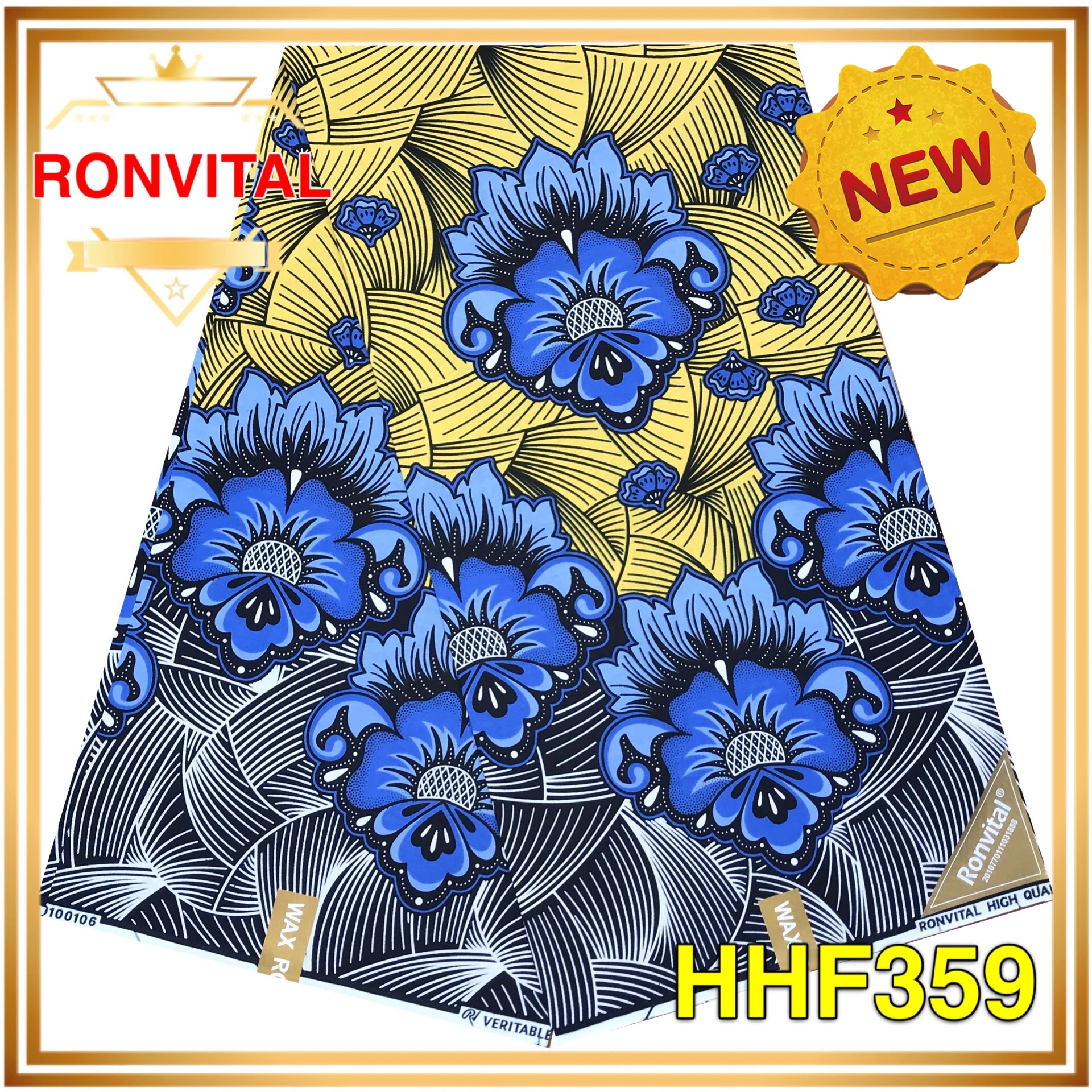 Ткань RONVITAL восковая 100% хлопок сделай сам материал Анкара 6 ярдов/шт Бесплатная