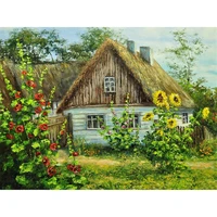 landscape scenery printed fabric 11ct cross stitch kit diy embroidery dmc threads craft sewing hobby painting floss jewelry