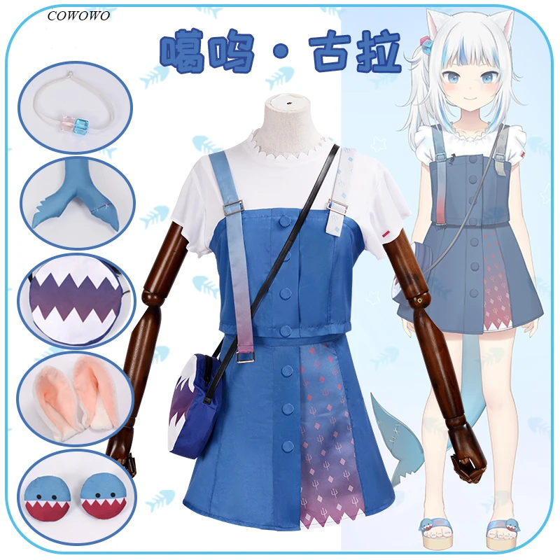 

Anime! Vtuber Hololive Gawr Gura Game Suit Lovely Uniform Cosplay Costume Halloween Party Outfit Dailydress For Women S-XXL NEW