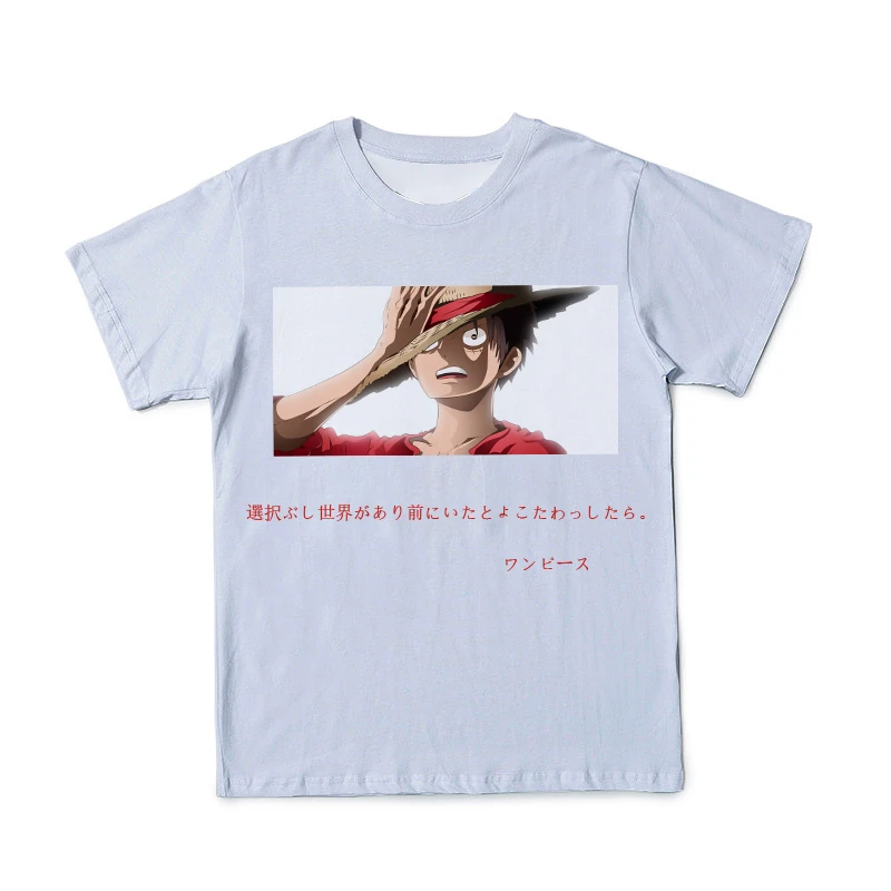 

2021 Summer 3D New Men's One Piece Anime T-shirt Clothing Casual Loose O-neck Short-Sleeved Large Size 110-6XL (Customizable)