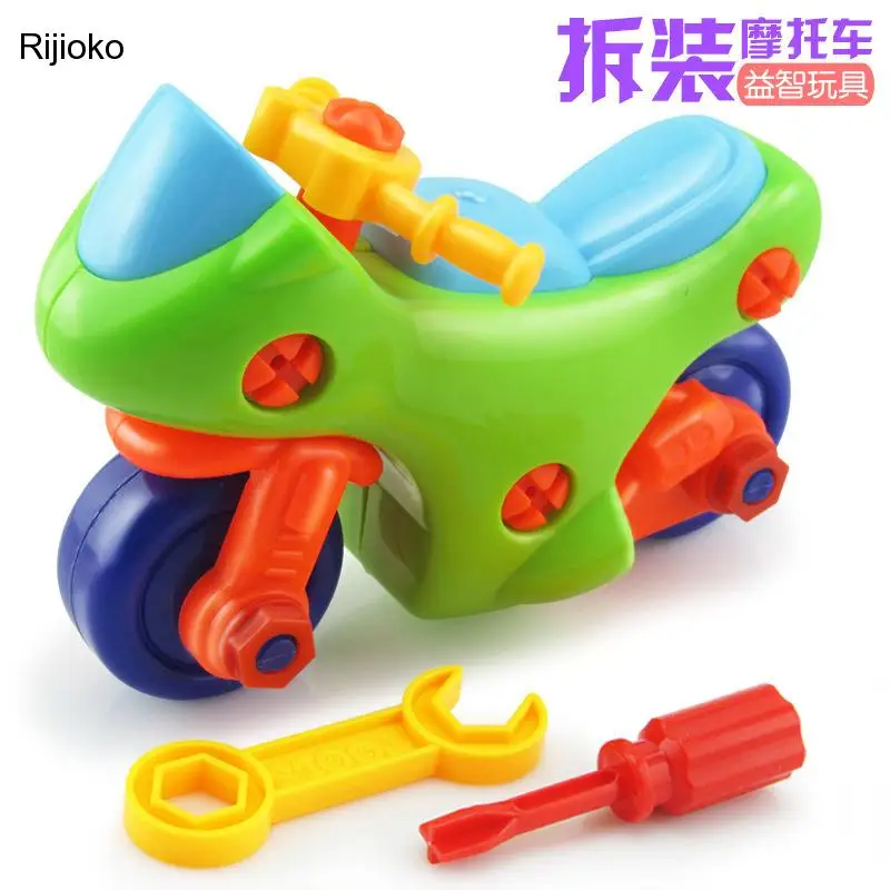 

Early Learning Education DIY Screw Nut Group Installed Plastic 3d Puzzle Disassembly Motorcycle Kids Toys for Children Jigsaw