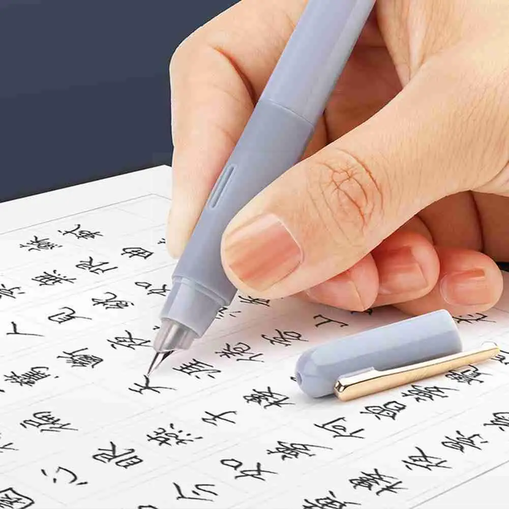 

1pc High Quality Fountain Pen With In Set Ef Nib Color Pen-holder For Student Gifts School Office Stationery Suppl U6c3