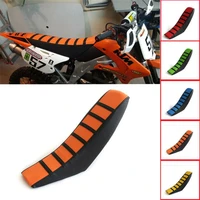 5 colors universal ribbed artificial leather off road motorcycle non slip seat cover cushions for honda kawasaki suzuki