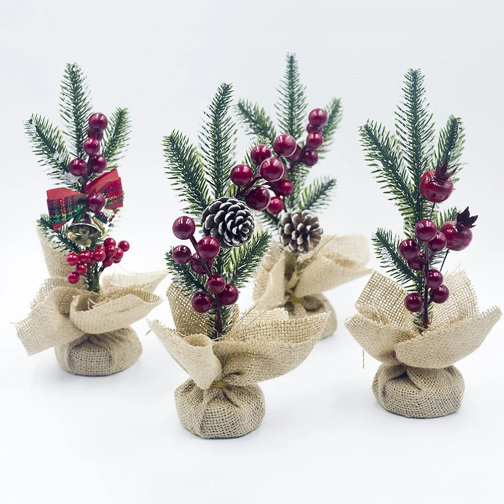 2019 Рождественская елка 24 см Новогоднее украшение для стола искусственная