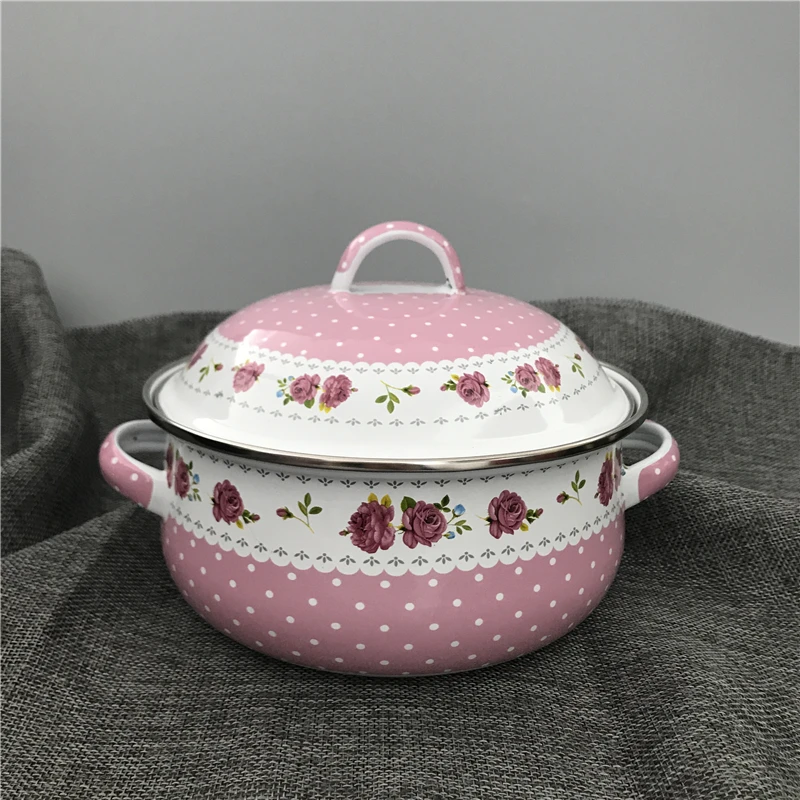 Кастрюля для супа с эмалью 5 шт. кастрюля тушения фарфоровая кухонная утварь