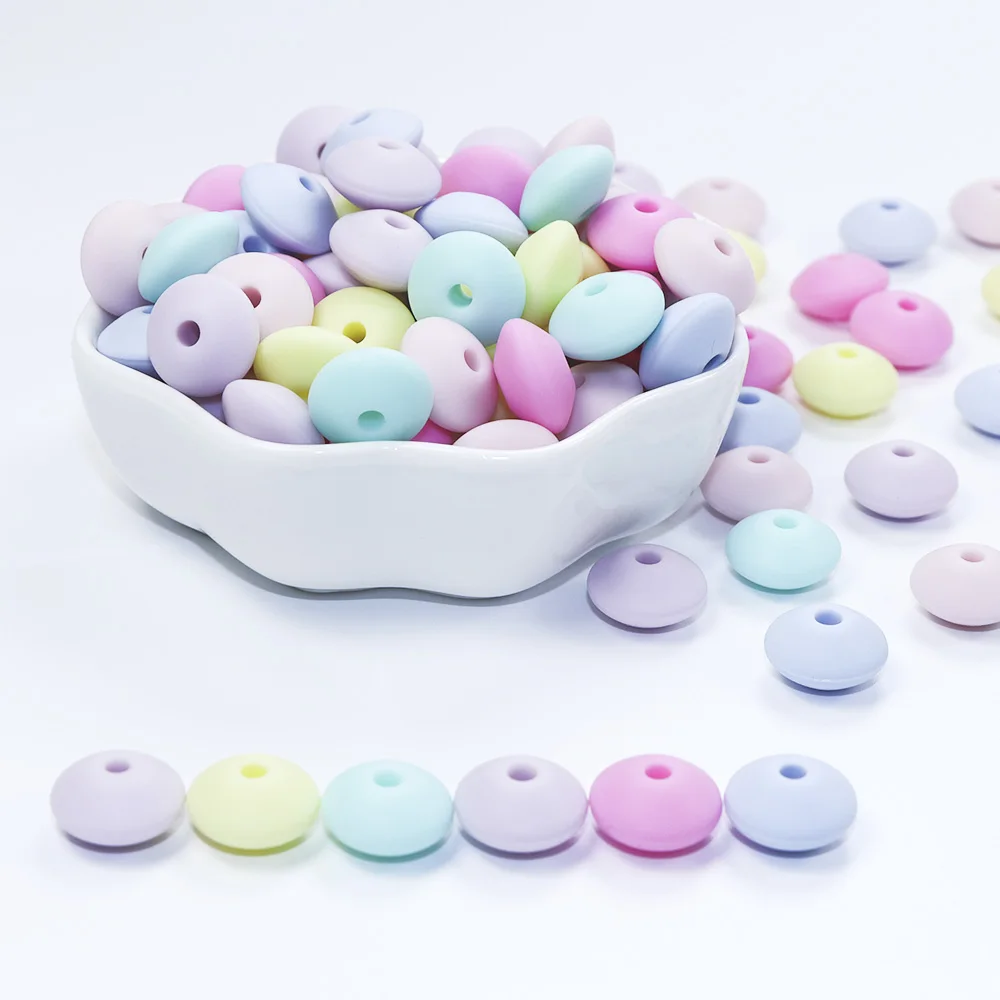 BOBO. BOX 500 шт Силиконовые бусины 12 мм перле Силиконовые Прорезыватели DIY бусины пищевого качества силиконовые счеты бусы Прорезыватели ожерелье уход