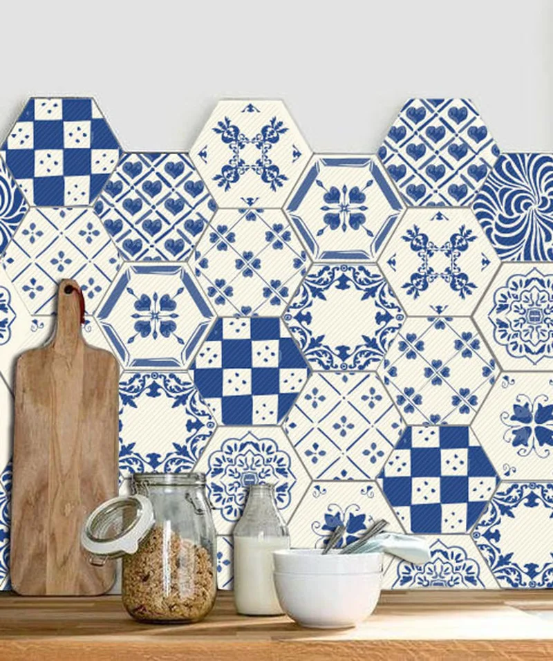 Стикер на стену 20*23 см ПВХ стикер Шестигранная плитка самоклеющаяся наклейка пол