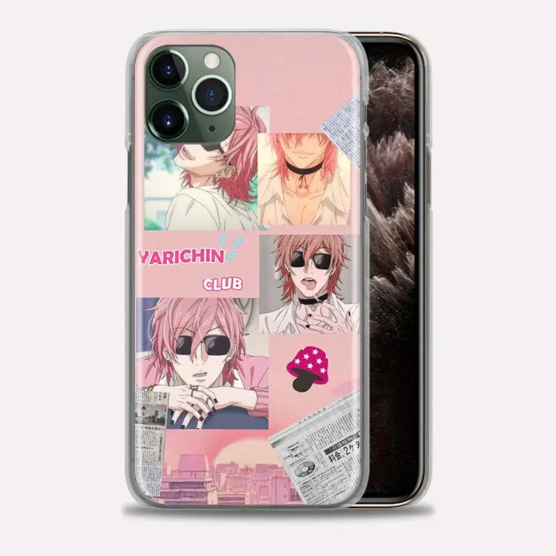 

Anime Yarichin Club Bumper Case For iPhone 11 Pro Max 12 Pro X XS Max XR 7 8 6 6S Plus SE Hard Protective Phone Bags Cover Coque