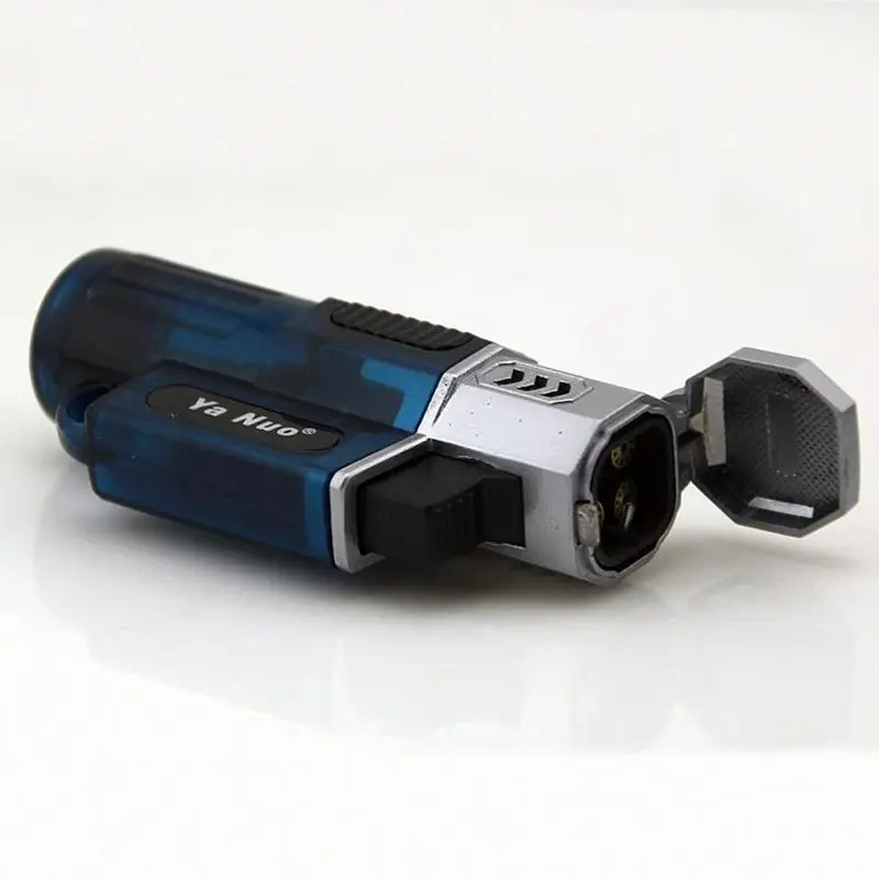 Четыре сопла фонарь Зажигалка турбо бутан многоразового ветрозащитный Газовая