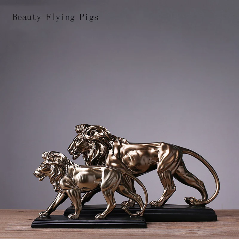 

Direct sales new high-end creative beast animal lion large sculpture fashion office new house gift home decoration ornaments
