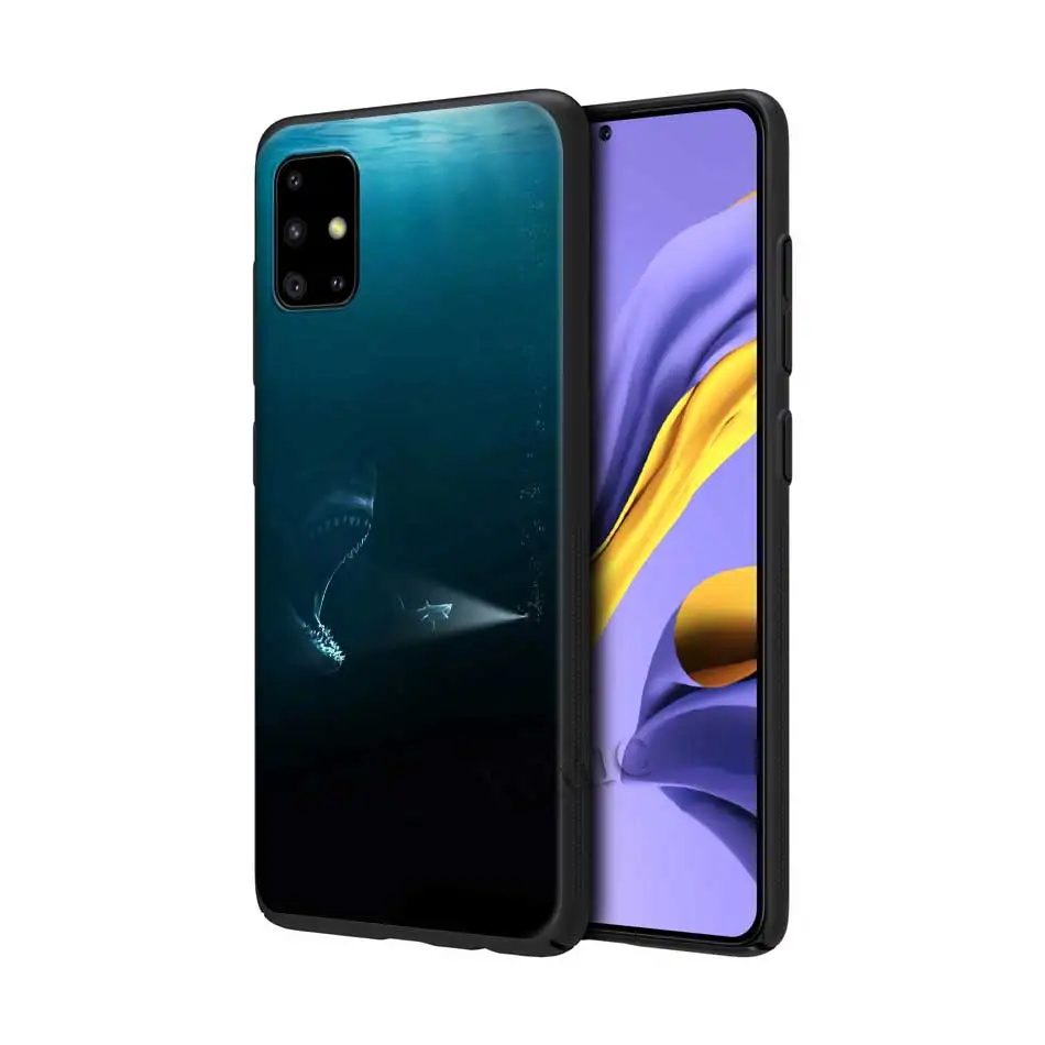 

Silicone Case for Samsung Galaxy A50 A51 A70 A71 A10 A20 E A30 S A40 A60 A80 Black Soft Phone Cover Cool Shark