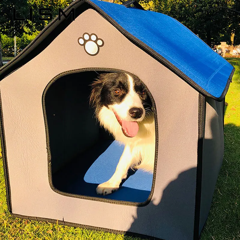 Уличный домик для собак мягкая кровать складная водонепроницаемая палатка
