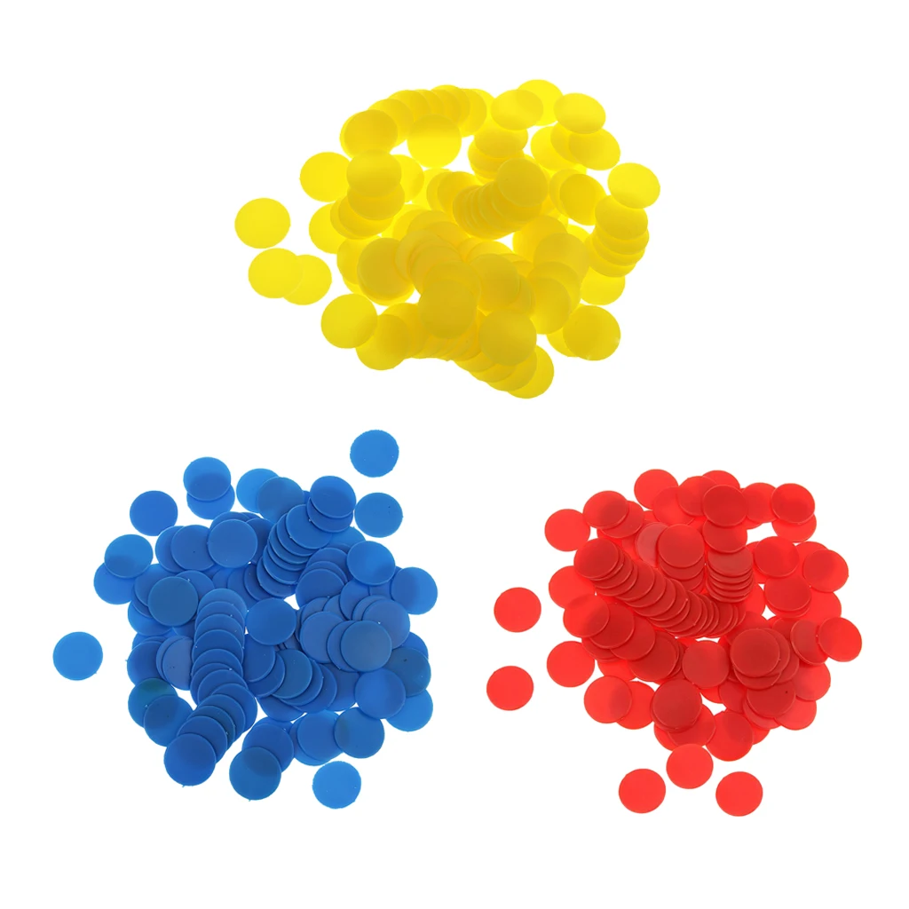 

300x Math Bingo Poker Chips Markers 18mm for Party Family Games Learning