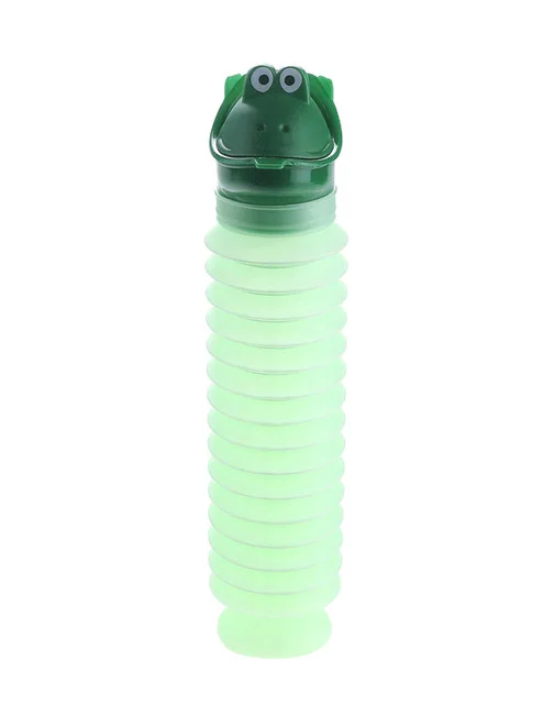 Green frog 600ML 600 мл портативный Писсуар для женщин, мужчин, детей, мини-туалет для путешествий, походный горшок, детский тренировочный складной писсуар - Название цвета: Green frog 600ML