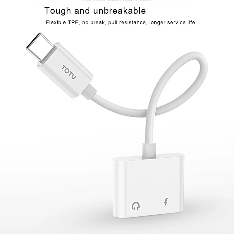 USB-кабель TOTUDESIGN для быстрой зарядки с интерфейсом USB Type-C + 3 5 мм | Мобильные