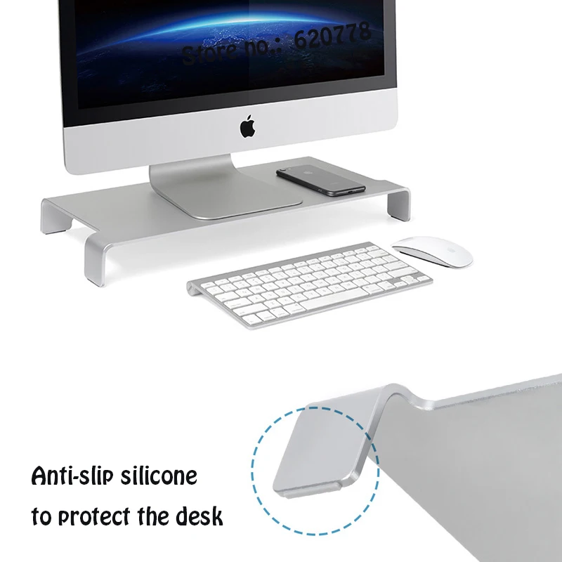 Подставка для монитора алюминиевый настольный органайзер MacBook/iMac Pro/ТВ