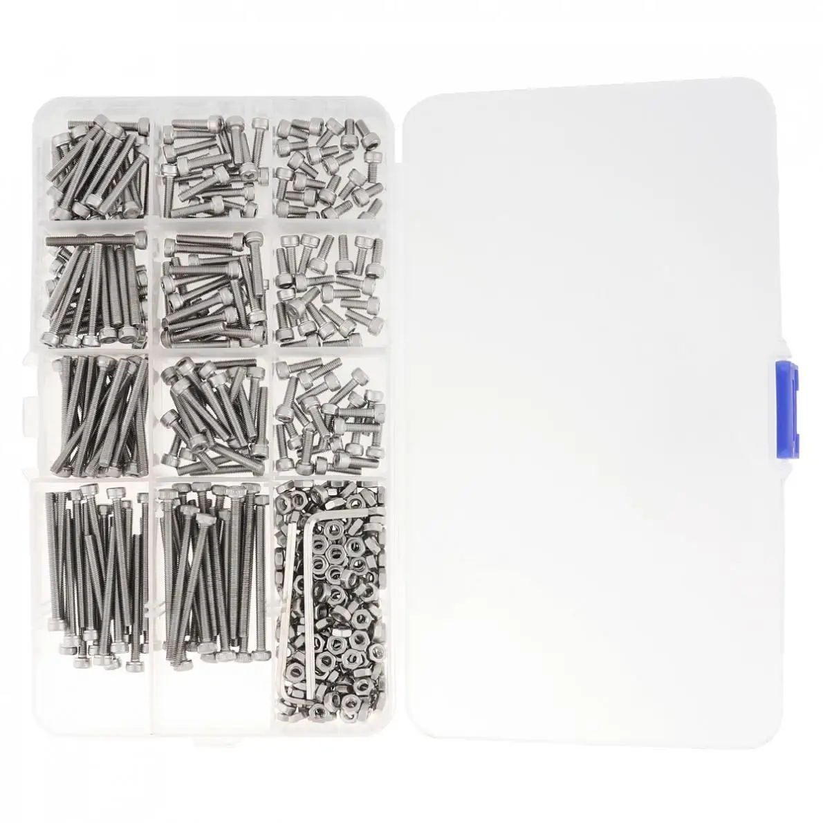 

440pcs/lot Stainless M3 Stainless Steel Hexagon Socket Cap Screws Bolts Nuts Furniture Fastener Kit with 2 Wrench