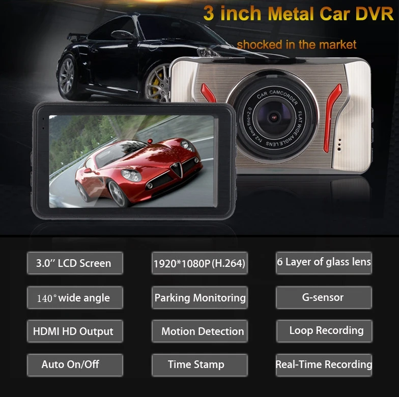 Zimtop 1080P 3 0 FUll HD DVR Vehichle Камера мини видеорегистратор ночного видения автомобиля