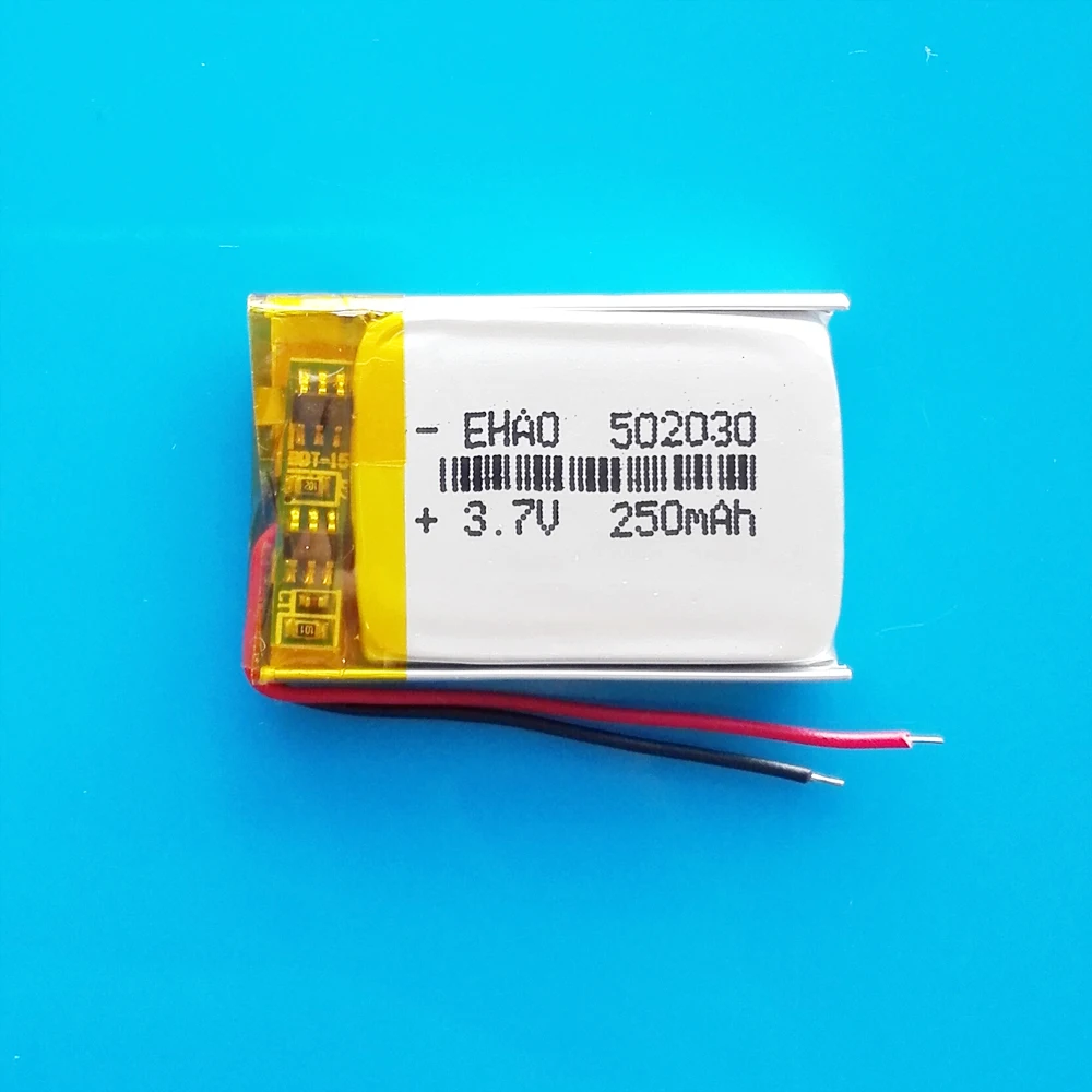 502030 3 7 V 250mAh полимерная литий ионная аккумуляторная батарея по индивидуальному