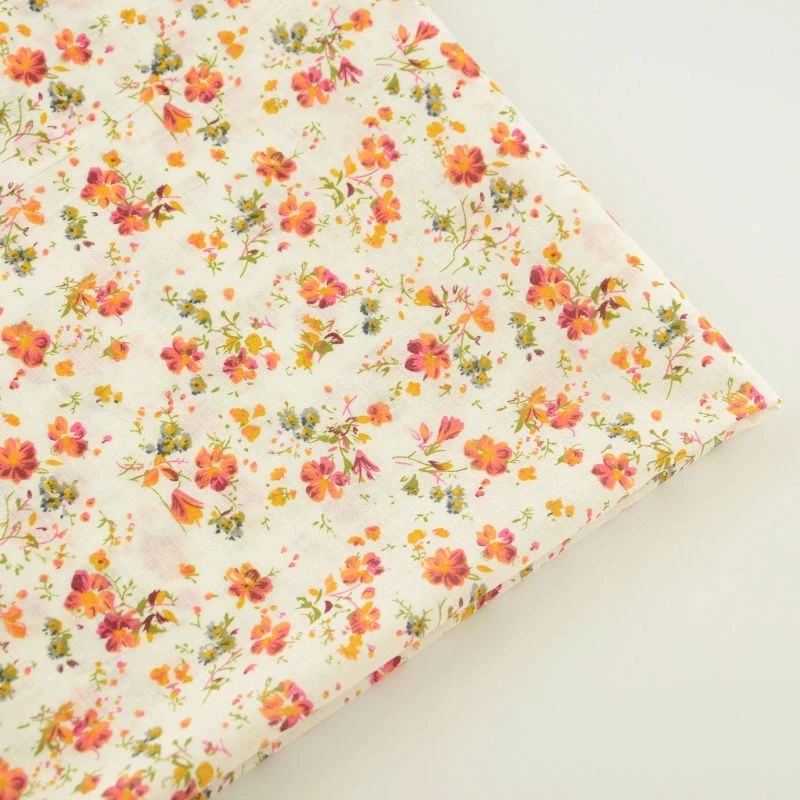 Classical Flowers Design 100% Cotton Fabric Sewing Tissue Textiles Tilda Doll Cloth Patchwork Scrapbooking Beginner's Practice|fabric cloth