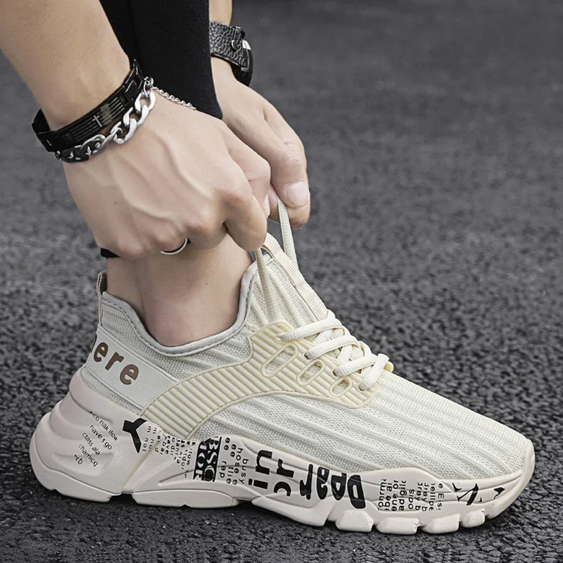 

New Fashion Casual Shoes for Men Breathable Mesh Soft Comfortable Walking Male Shoes Outdoor Walking Big Size Sneakers Men