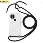 Ремень шнур цепи чехол для телефона чехол для Google Pixel 5A 5G 4 XL 5 XL 4A мягкий прозрачный чехол ожерелье ремешок чехол для Pixel 4XL 5XL