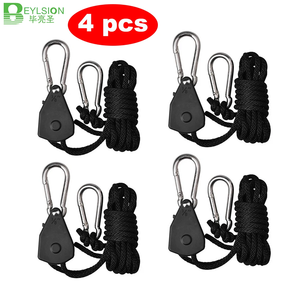 Регулируемая Веревка BEYLSION для выращивания растений храповая вешалка 4 шт. 1/8