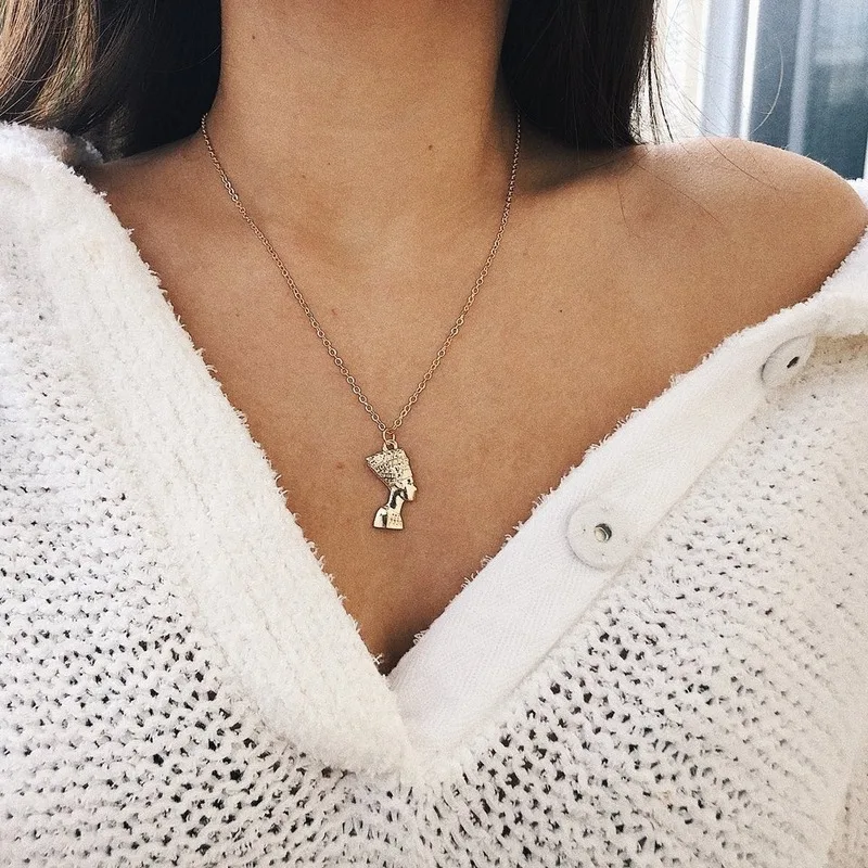 HebeDeer длинное ожерелье женские ожерелья с цепочками египетский фараон ювелирные