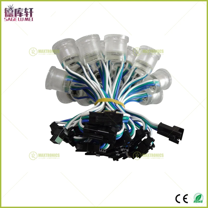 DC 5 В ws2811IC 20 мм Диаметр Прозрачная крышка светодиодный модуль струны SMD 5050 RGB светильник светодиодный пиксельный Свет IP68 (art.: 7a3232985) - 7a3232985