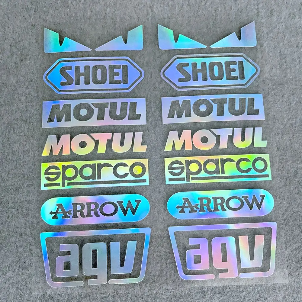 1 комплект светоотражающих боковых наклеек для мотоциклетного шлема с