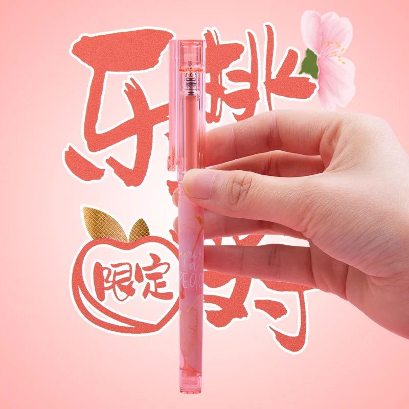 

M&G 0.5mm Gel Pen Happy Peach Limited Quick Dry Extra Fine Ballpoint Pen Signature School Office Gift