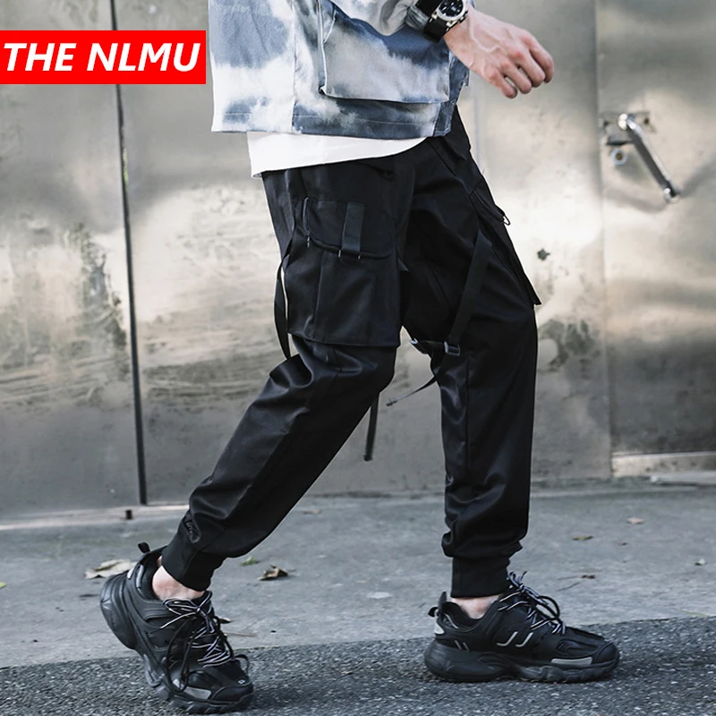 Мужские дизайнерские шаровары с лентой и эластичным поясом новинка 2020 Мужская