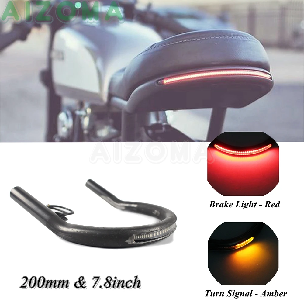 Универсальный светодиодный задний фонарь Cafe Racer со встроенной рамкой для сиденья