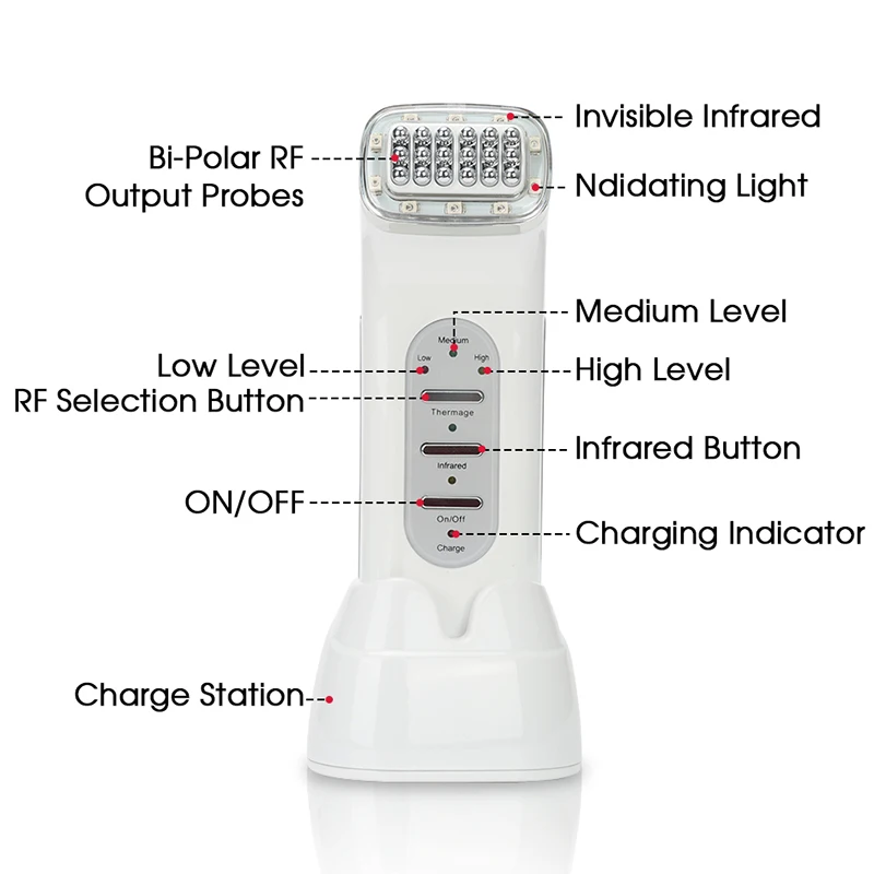 Машина для лифтинга лица RF Радиочастотное удаление морщин инфракрасная терапия
