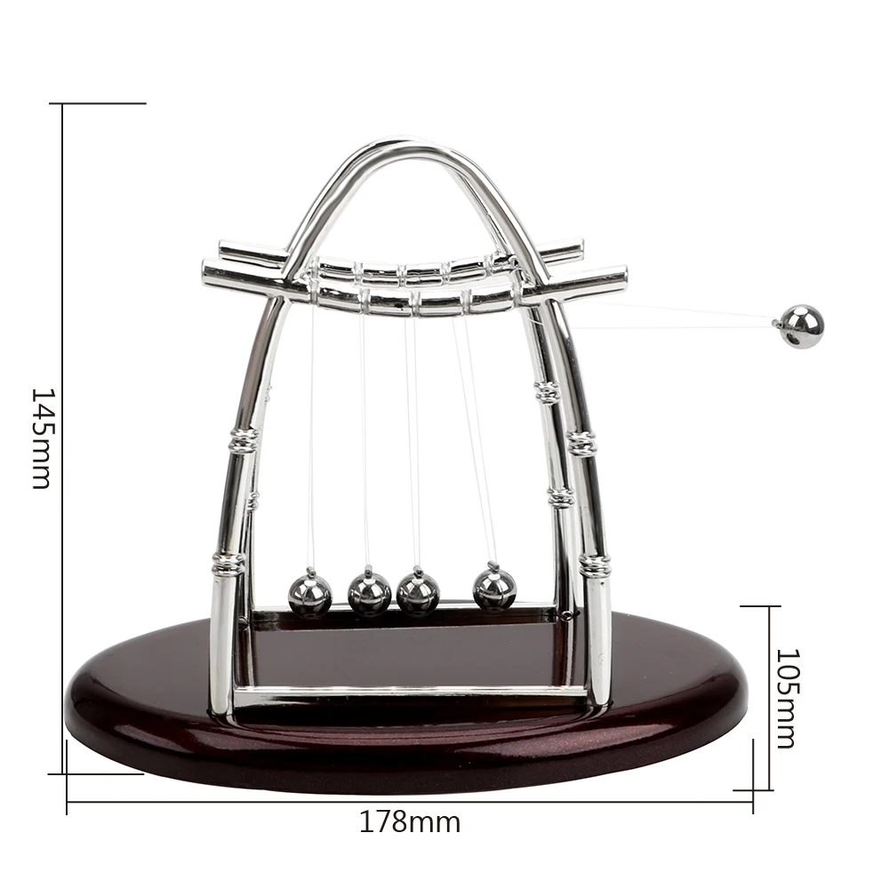 Physics Science Craft Educational Toy Metal Pendulum Ball Newtons Cradle Steel Balance Ball Home Desk Decoration images - 6