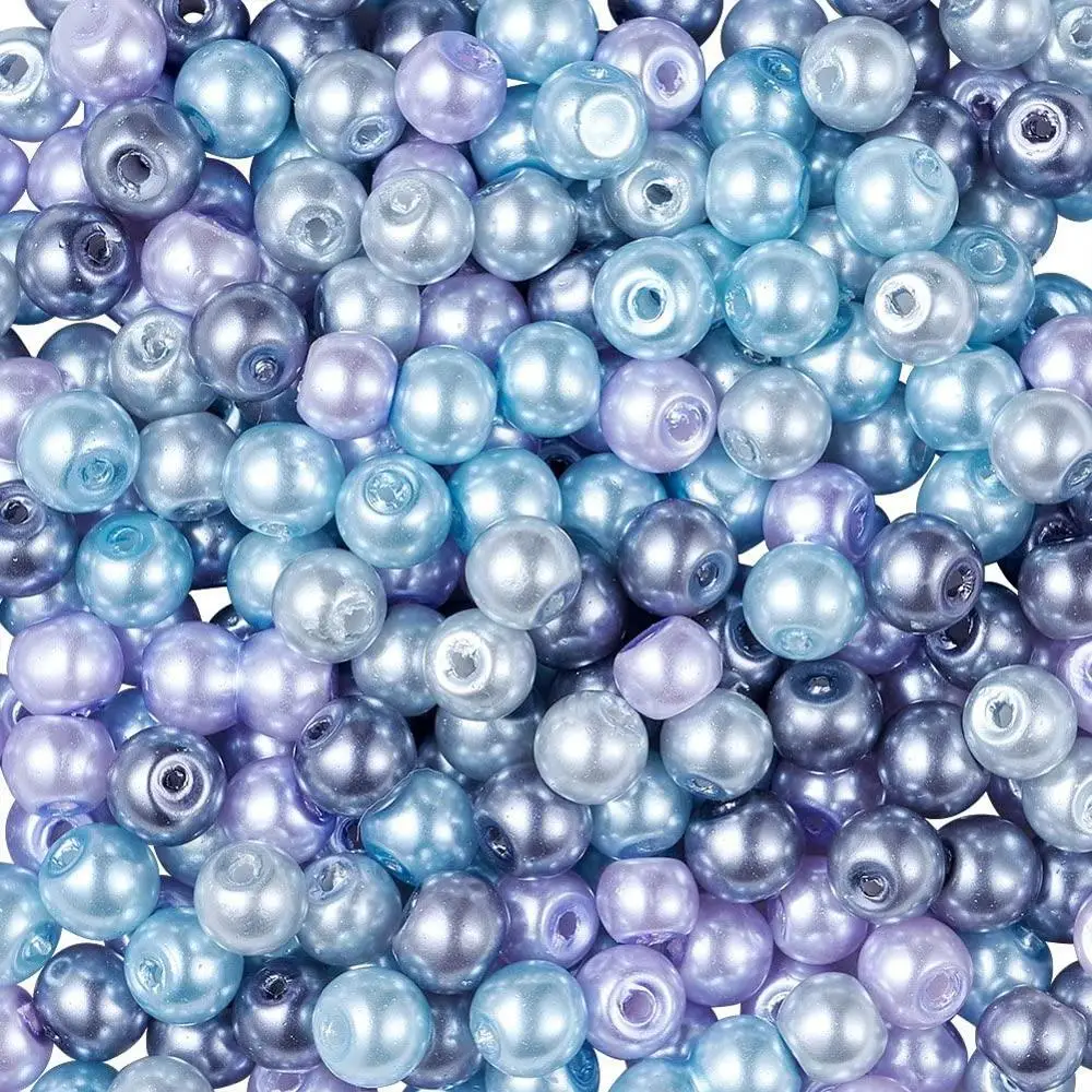 Бесплатная доставка перламутровые Стекло жемчуг 100 шт./пакет смешанные Цвет 8 мм