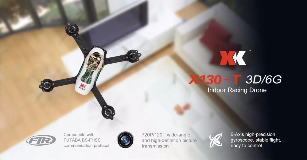 Гоночный Дрон WLtoys XK X130-T 5,8G FPV 3D/6G с hd-камерой 2,4G 4CH карбоновая рама RTF мини Радиоуправляемый квадрокоптер