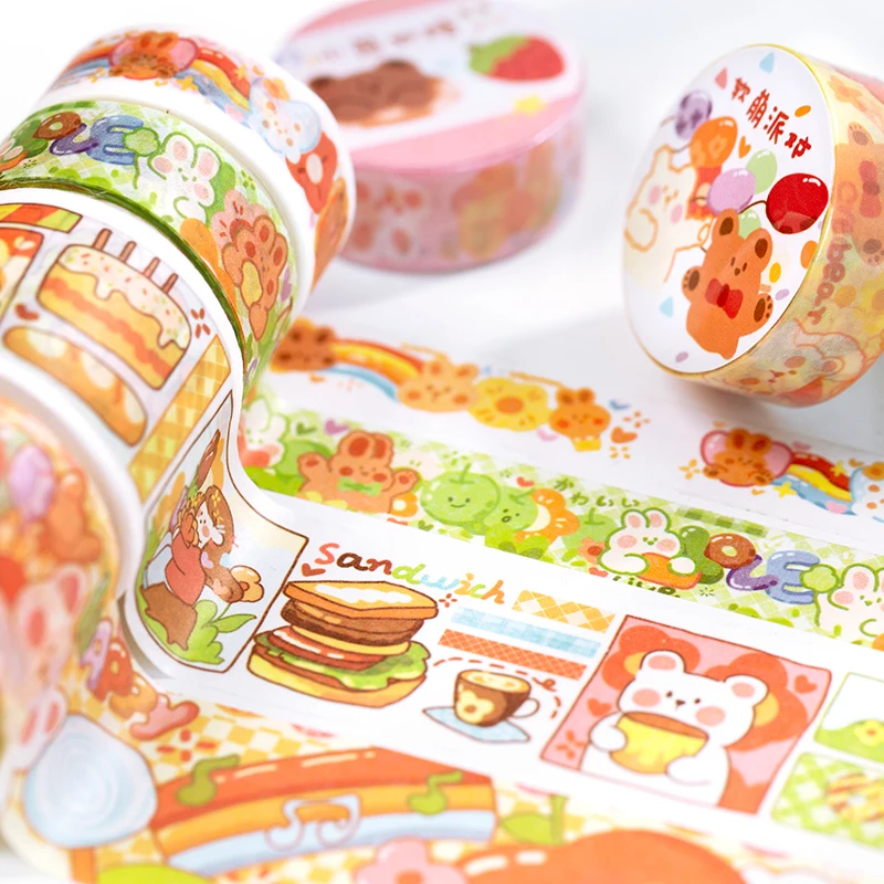 Красочные Сказка город Kawaii планировщик настольная декоративная лента для
