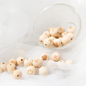 Детский деревянный Прорезыватель для зубов, с гравировкой, 16 мм