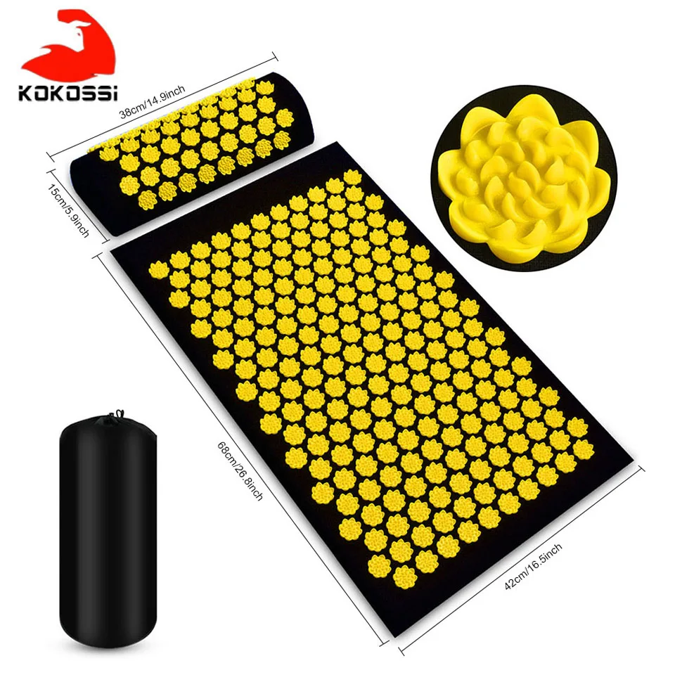 Коврик для йоги KoKossi массажный коврик подушка шакти снятия стресса от боли в