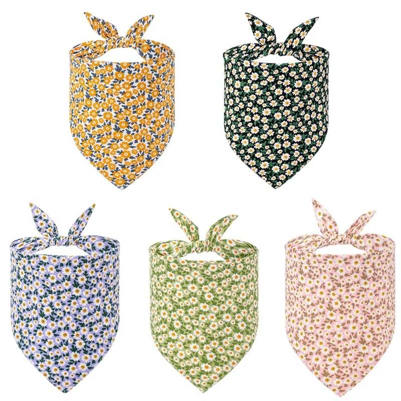 

Small floral pet triangle scarf Pet saliva towel dog supplies dog scarf puppy accessories dog stuff pet accessories pet products