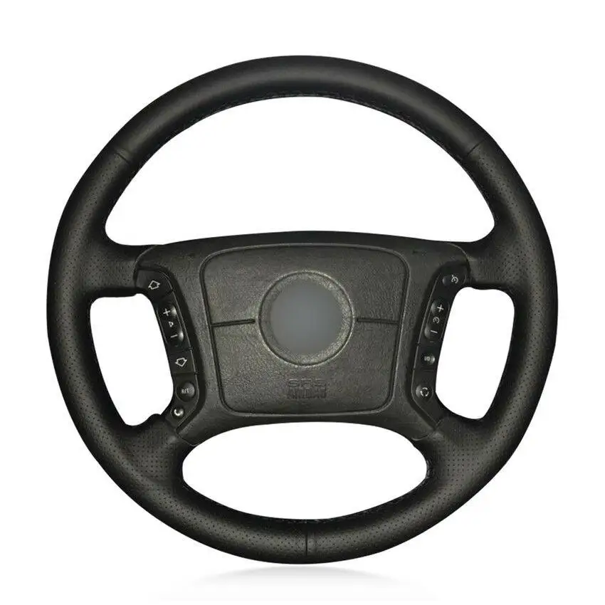 

Black Artificial Leather Car Steering Wheel Cover for BMW E46 318i 325i E39 E53