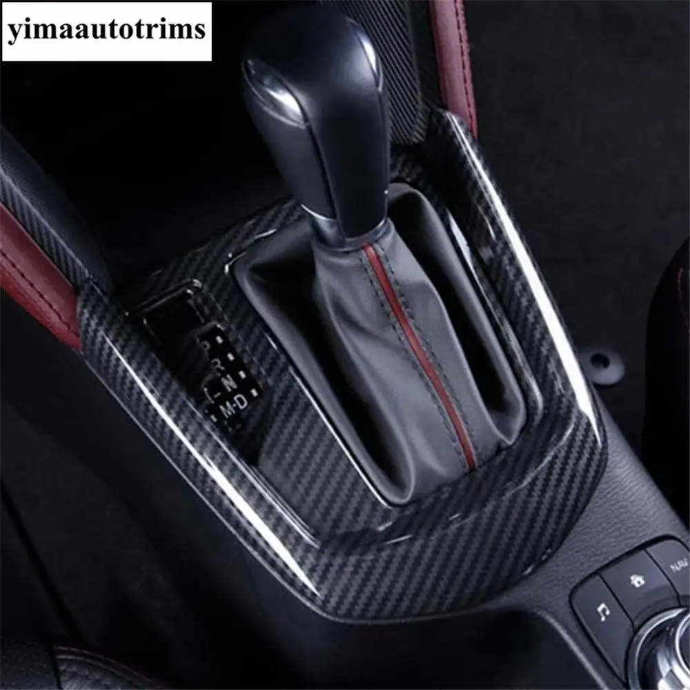 

Stalls Gear Shift Box Decoration Cover Trim Fit For Mazda CX-3 CX3 2016 - 2020 Accessories Carbon Fiber Look Interior Refit Kit