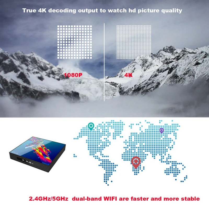 Мини-приставка смарт-ТВ Android 9 0 2 + 16 ГБ 1 ГГц 4 Wi-Fi | Электроника
