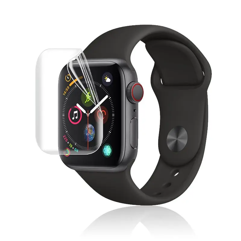 Гидрогелевая пленка для Apple Watch 5, 44 мм, 40 мм, мягкая защитная пленка на весь экран, изогнутая пленка для iwatch 5, 4, 3, 2, 1, 42 мм, 38 мм