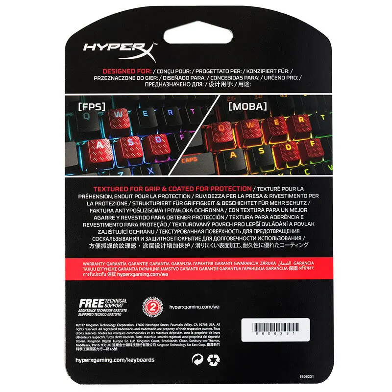 Kingston HyperX FPS& MOBA игровой ключ кепки обновленный комплект для RGB игровая механическая клавиатура геймера 8 шт. Серебряный титановый ключ s