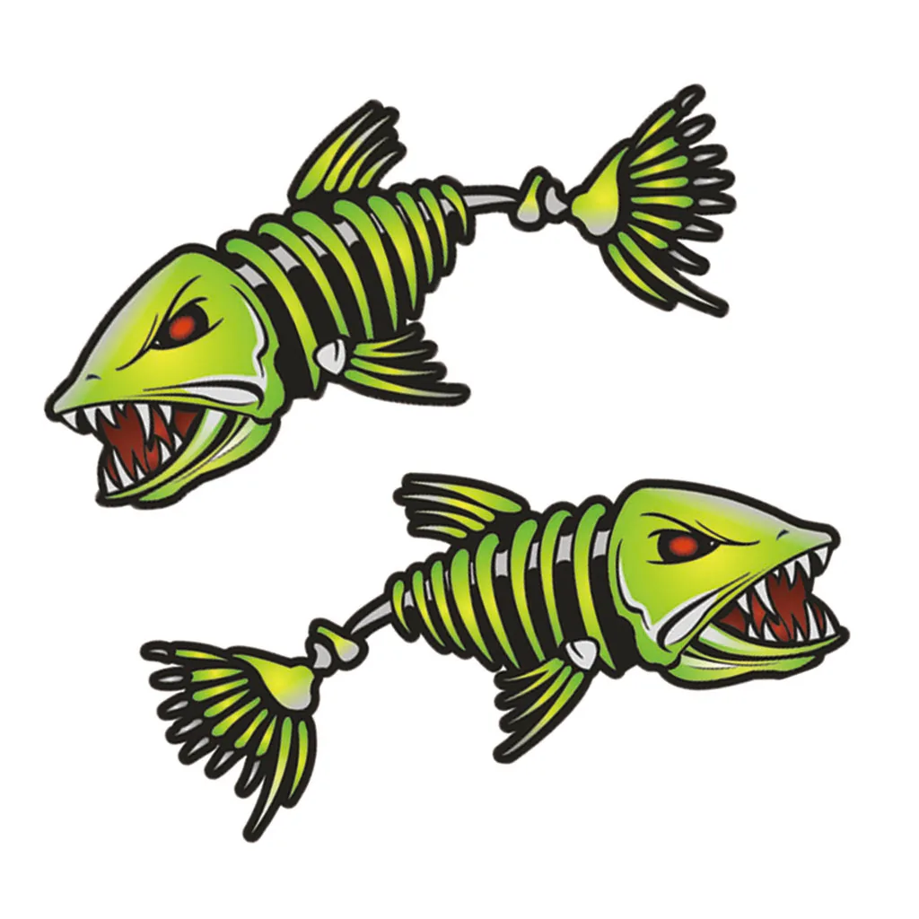 

Kayak Sticker Decal Fish Bone Decal Open Mouth Skeleton Fish