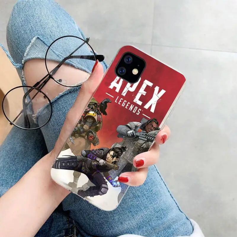 PENGHUWAN Горячая игра Apex легенды крышка черная мягкая чехол для телефона iPhone 11 pro XS MAX