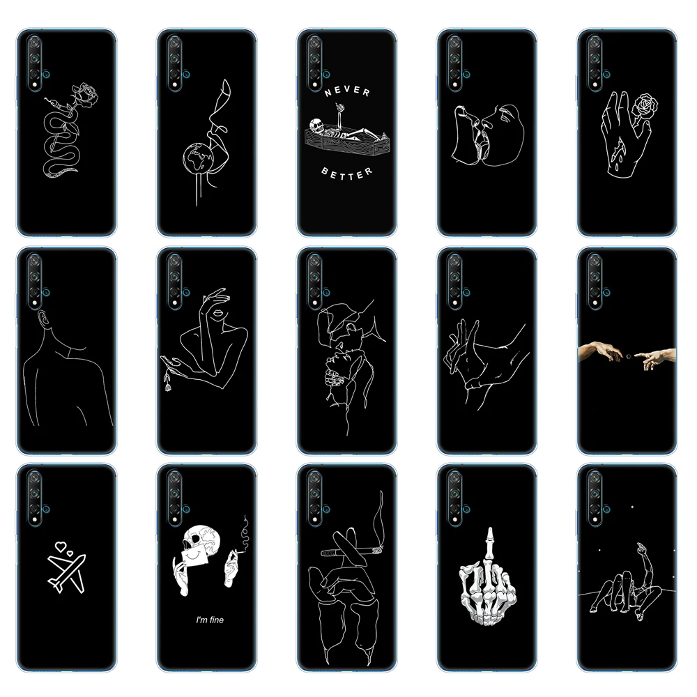 

Silicon Case For Huawei Nova 5T Case Soft TPU Back Phone Cover For Nova5T 5 T YAL-L21 6.26'' Fundas Full Protection Coque Bumper