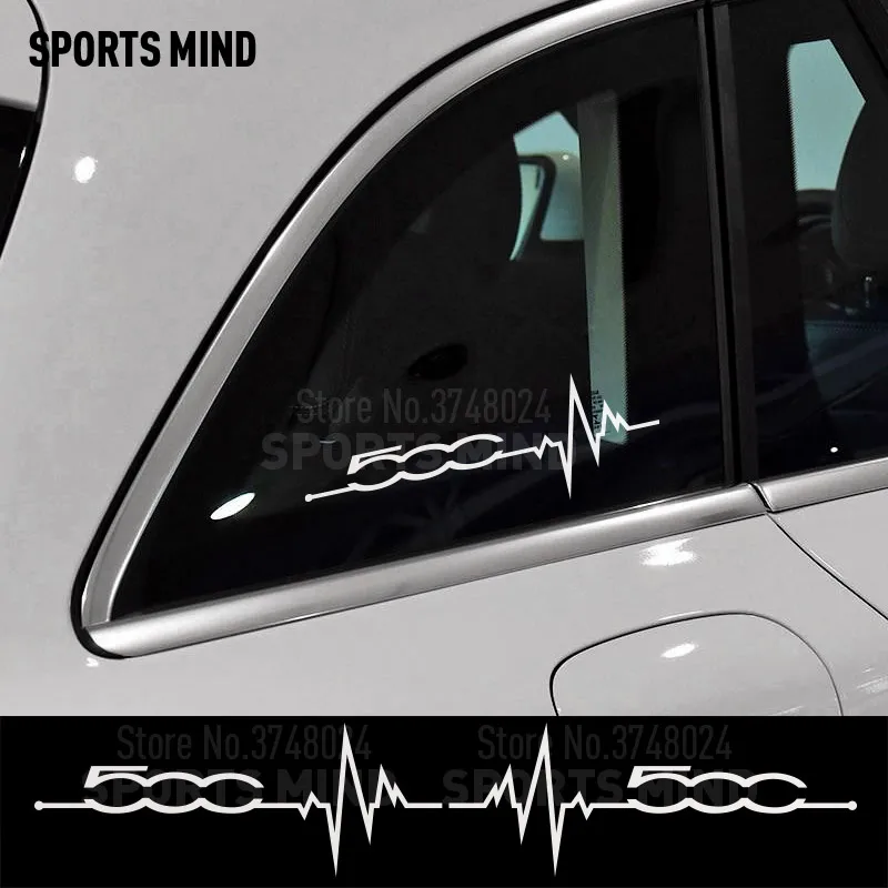 2 X Виниловая пленка для оклеивания автомобилей Стайлинг FIAT 500 ABARTH внешние